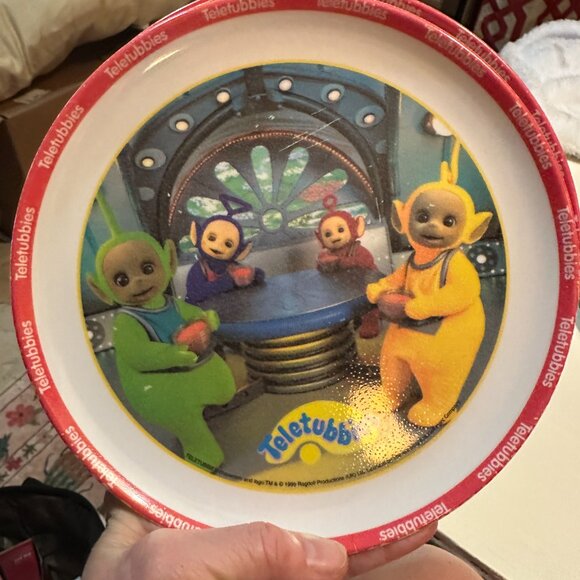 Teletubbies Plate 8 Inch 1998 Zak Plastic Kids Child Dish RARE - Picture 6 of 8